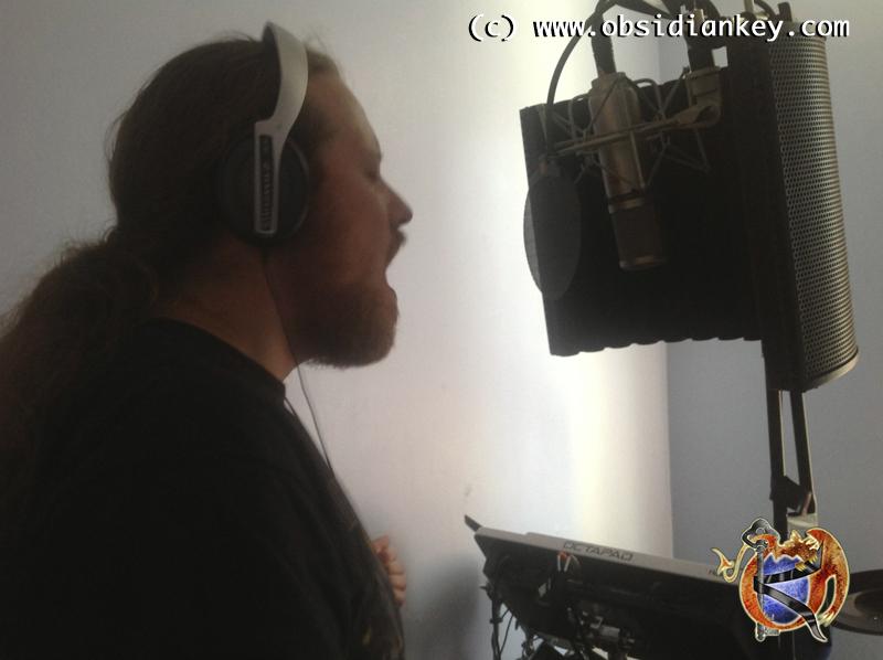 Paul Andrews recording back vocals